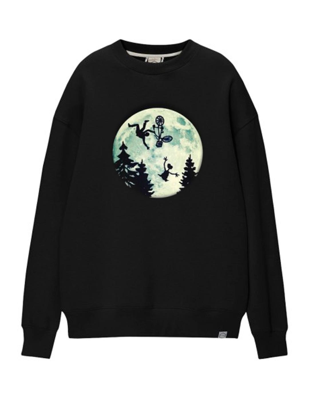 Sudadera TYS LUNAZO negra unisex