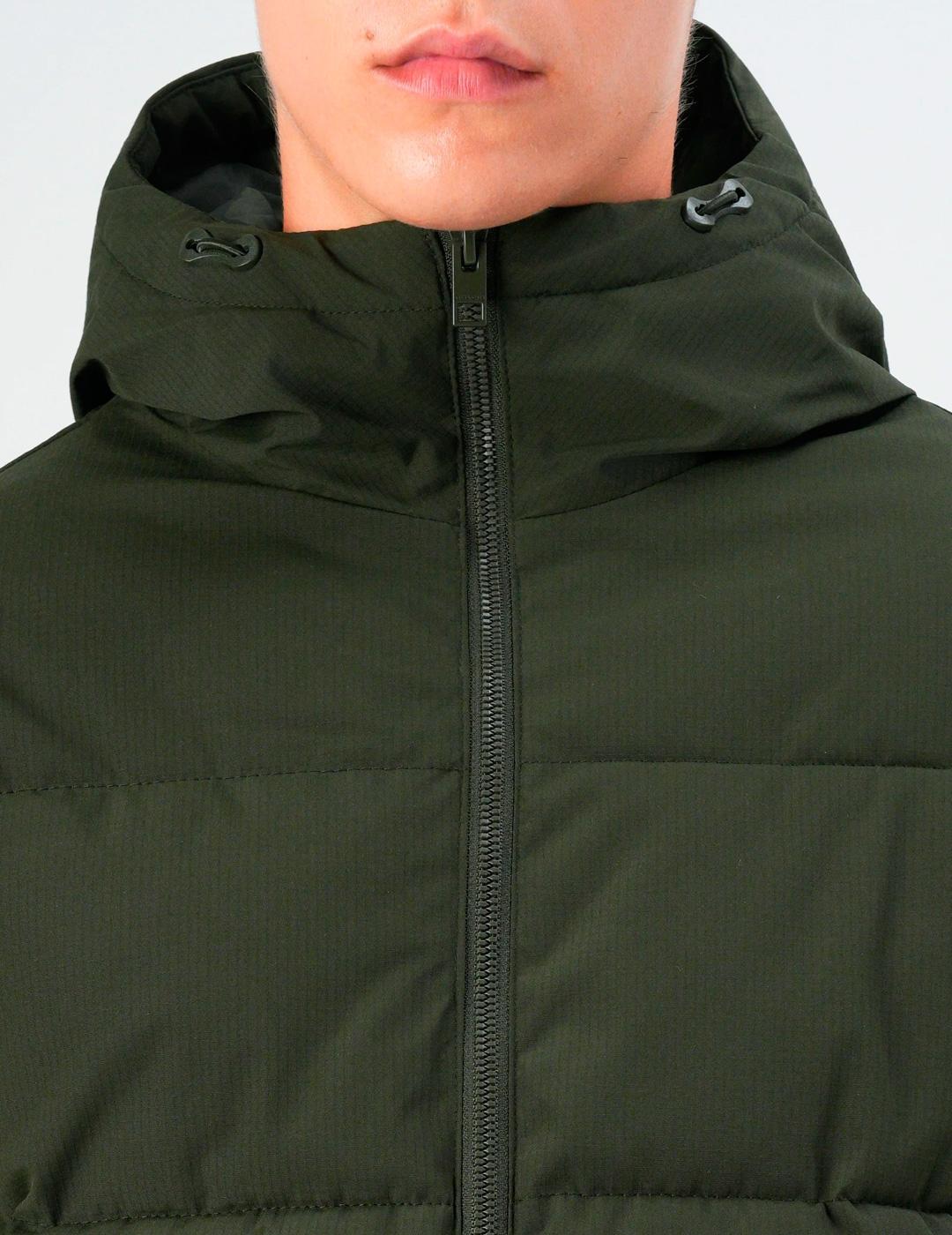 Chaqueta Jack & Jones GLOBAL PUFFER verde con capucha para h