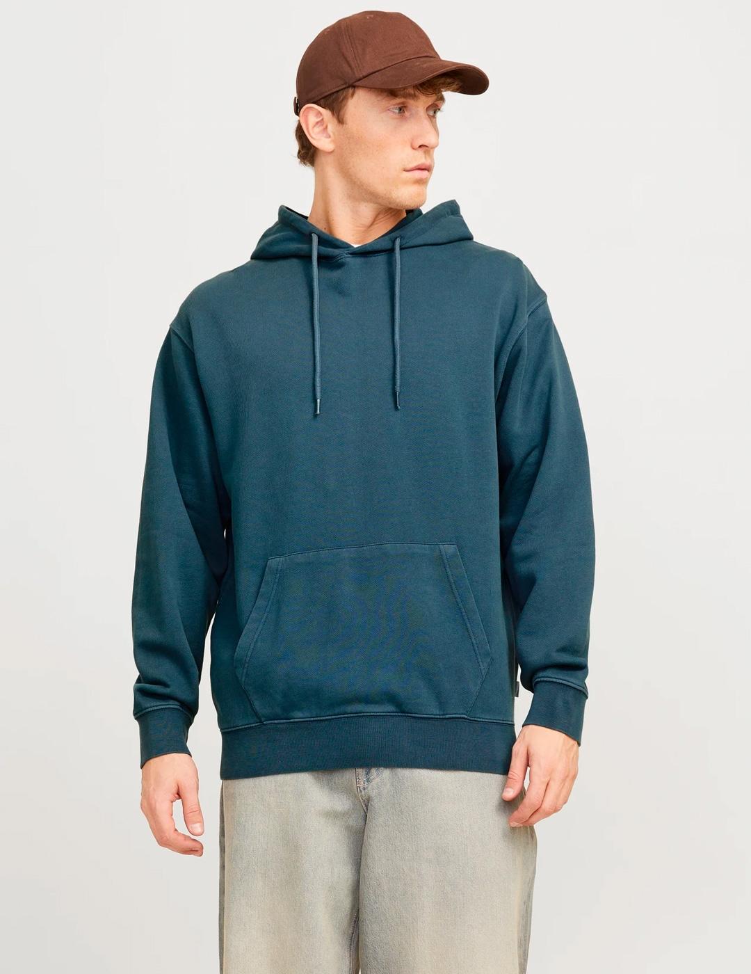 Sudadera Jack & Jones CHARGE azul índigo con capucha