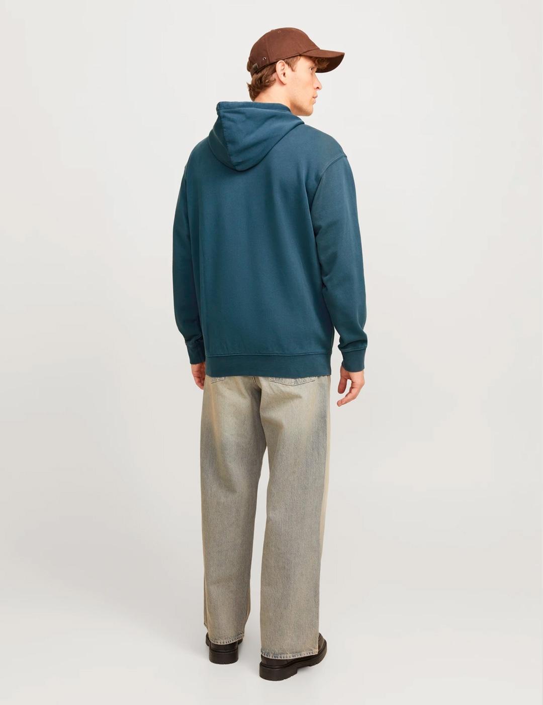 Sudadera Jack & Jones CHARGE azul índigo con capucha