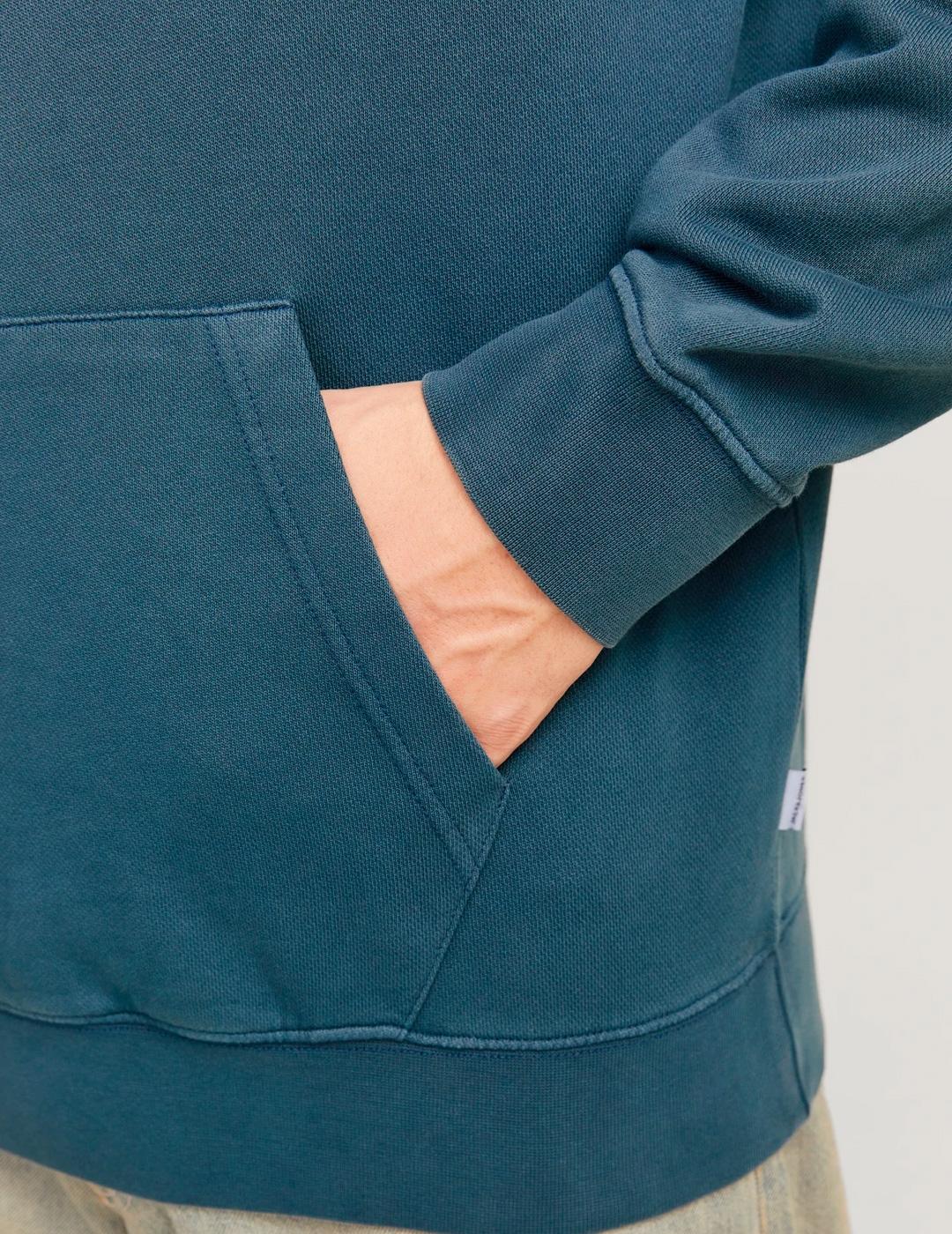 Sudadera Jack & Jones CHARGE azul índigo con capucha