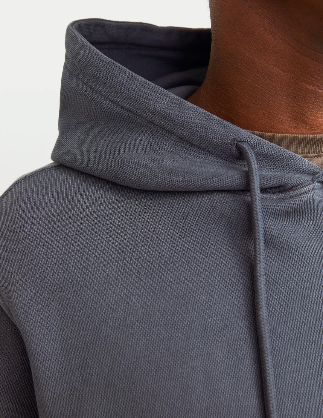 Sudadera Jack & Jones CHARGE gris con capucha para hombre