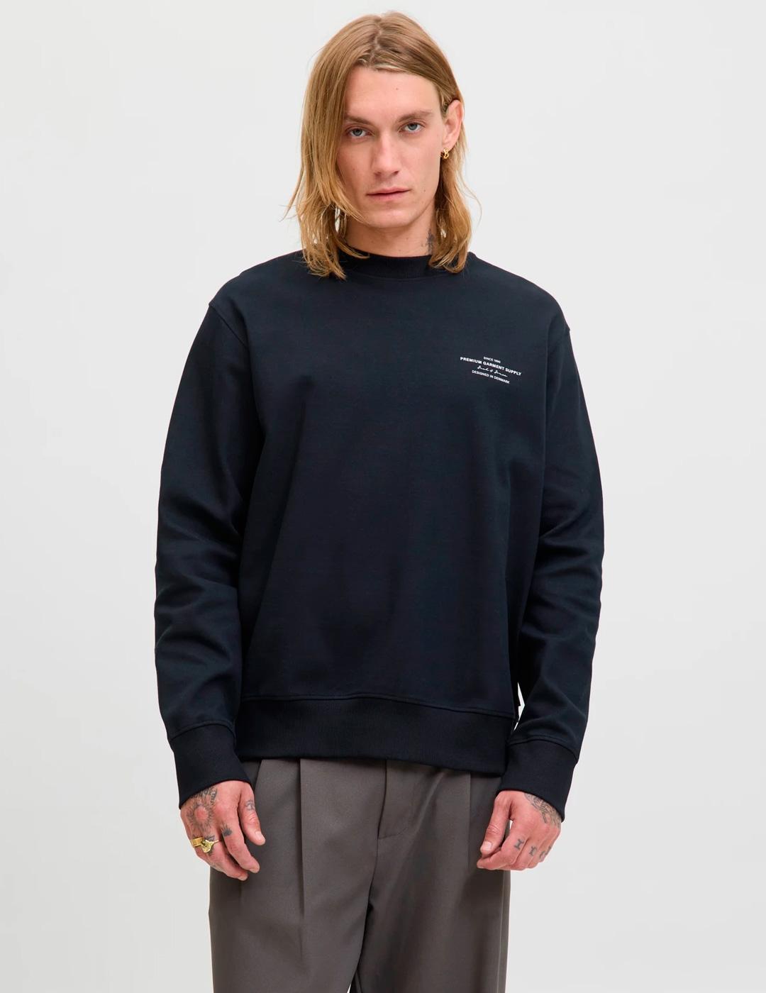 Sudadera Jack & Jones BLACHAD negra para hombre