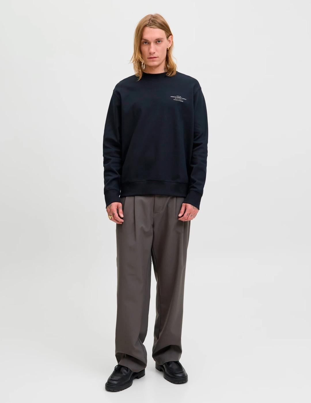 Sudadera Jack & Jones BLACHAD negra para hombre