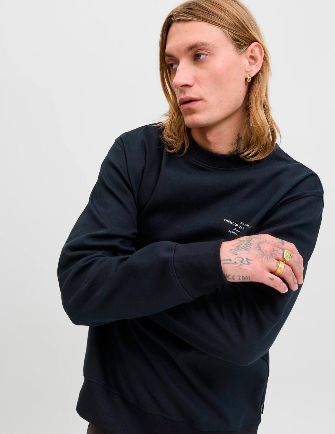 Sudadera Jack & Jones BLACHAD negra para hombre