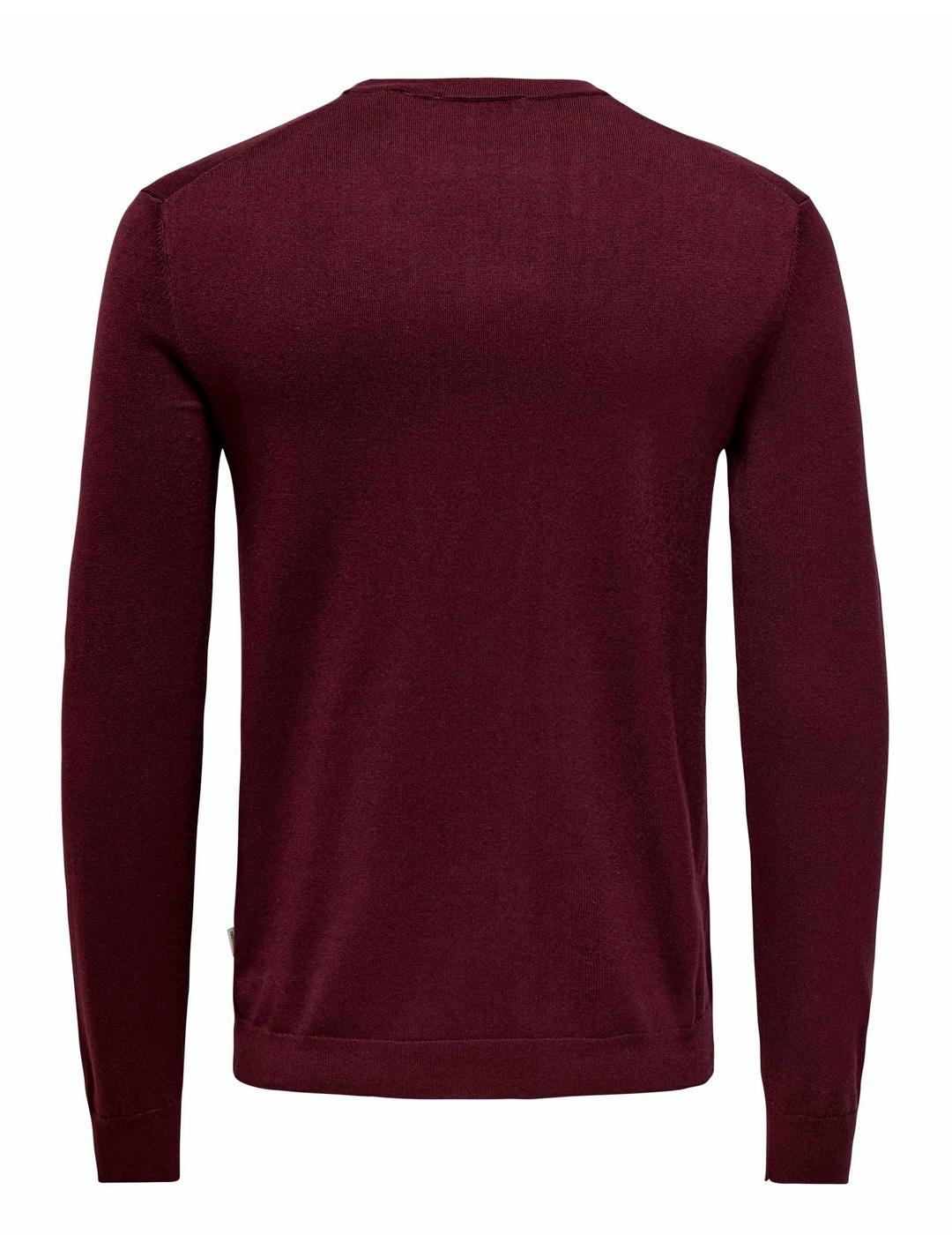 Jersey Only & Sons WYLER granate para hombre