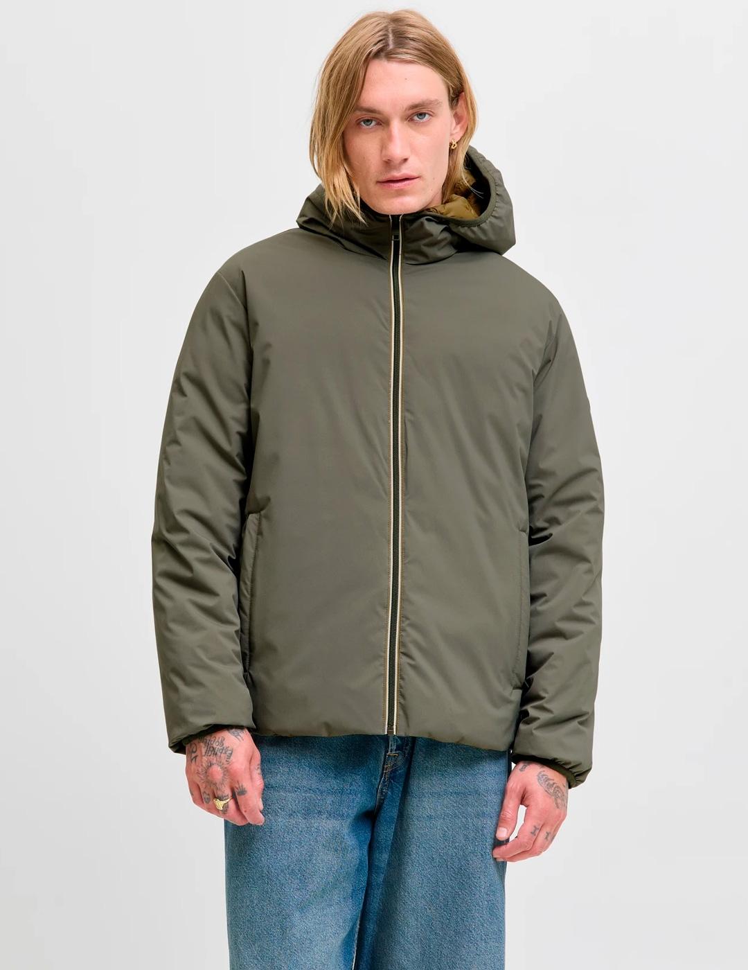 Chaqueta reversible Jack & Jones BROOK verde para hombre