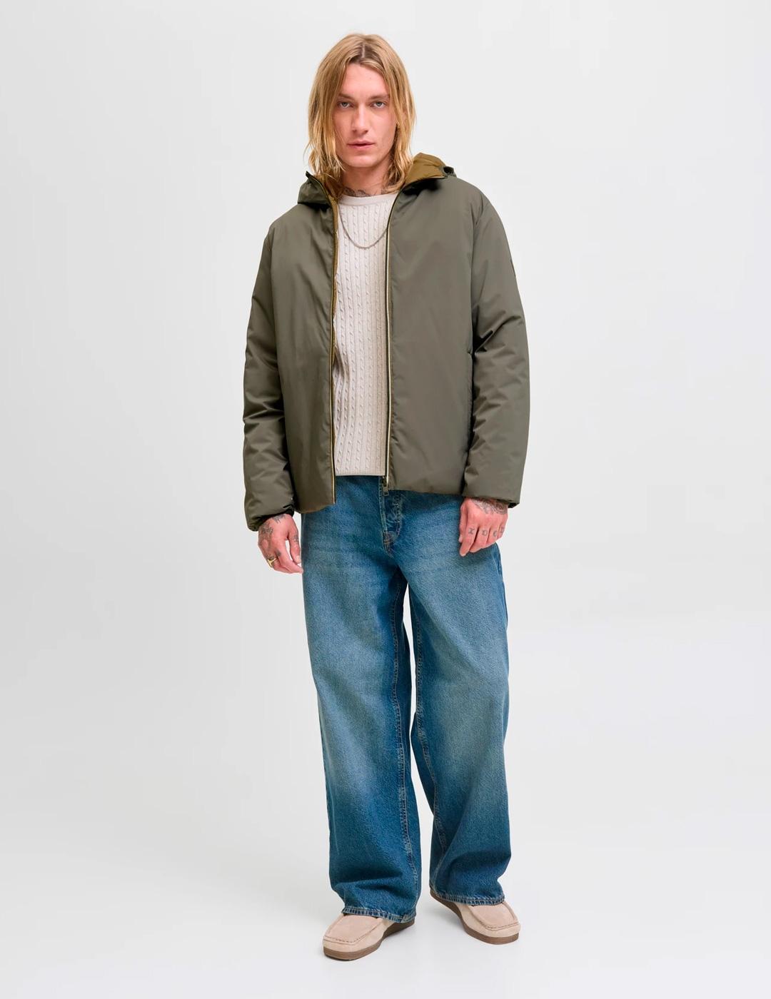 Chaqueta reversible Jack & Jones BROOK verde para hombre