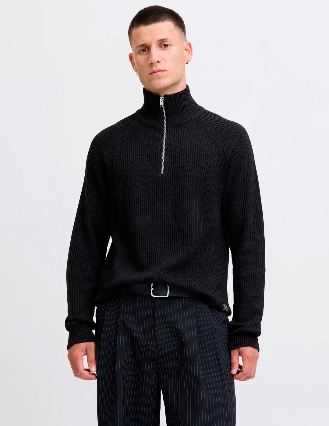 Jersey Jack & Jones PANNEL media cremallera blanco