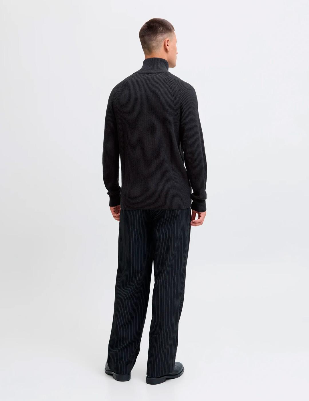 Jersey Jack & Jones PANNEL media cremallera negro