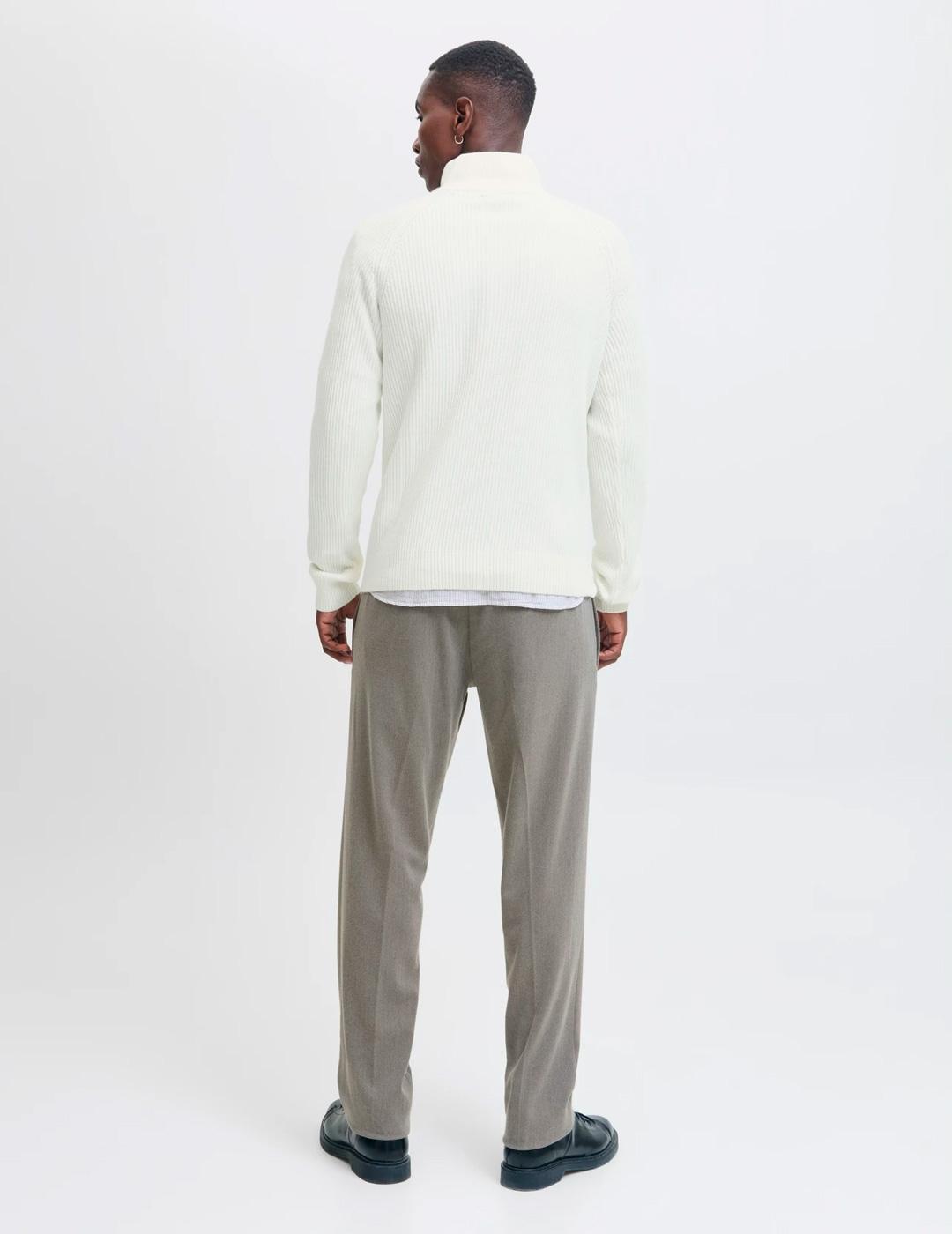 Jersey Jack & Jones PANNEL media cremallera blanco