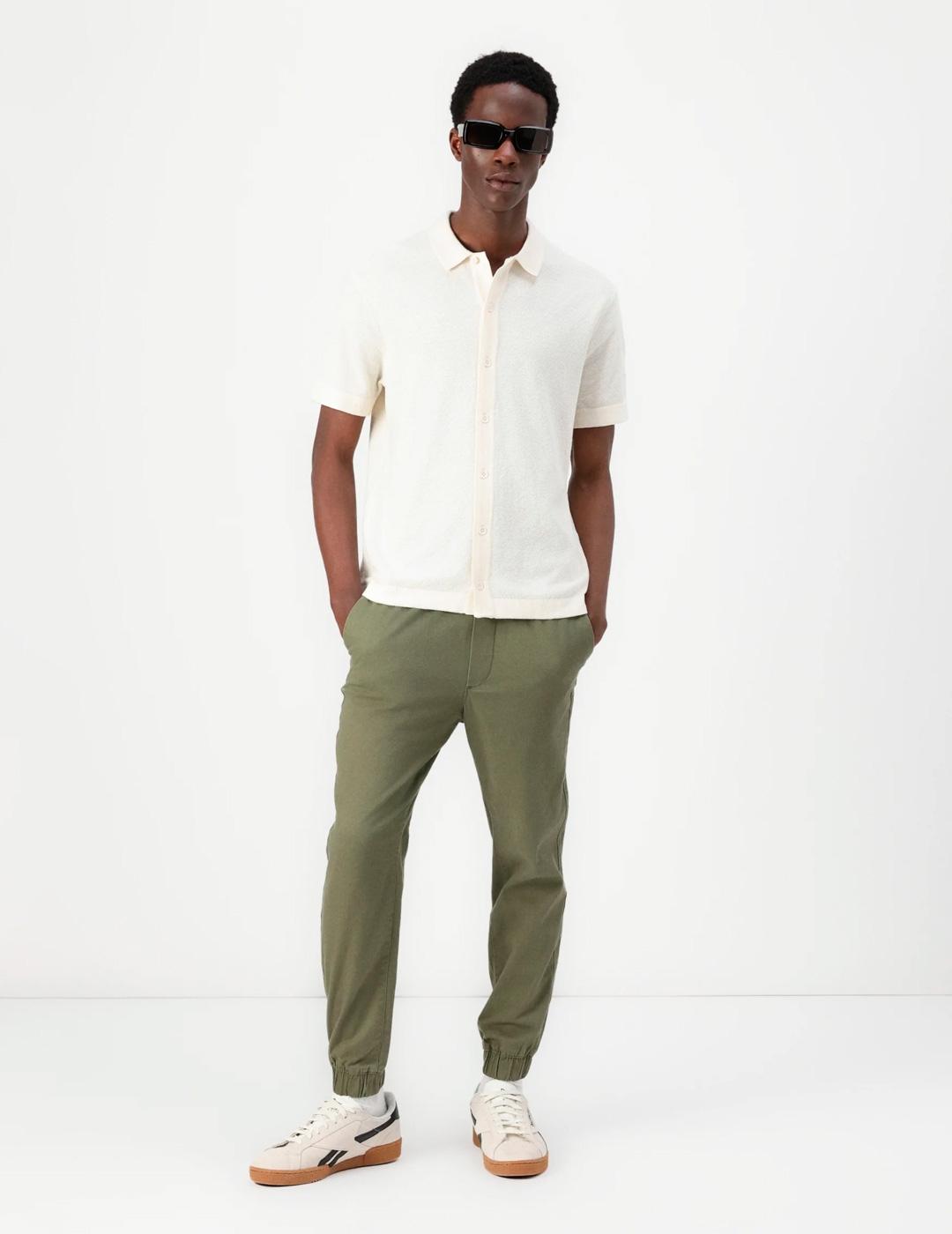 Pantalón jogger Jack & Jones GORDON DAVE khaki para hombre