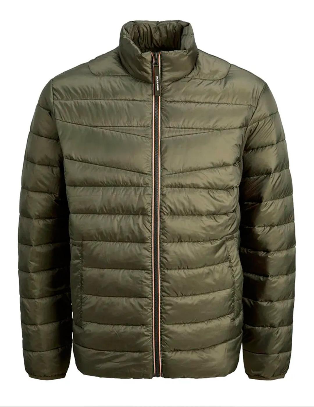 Chaqueta Jack & Jones WEST LIGHT PUFFER khaki para hombre