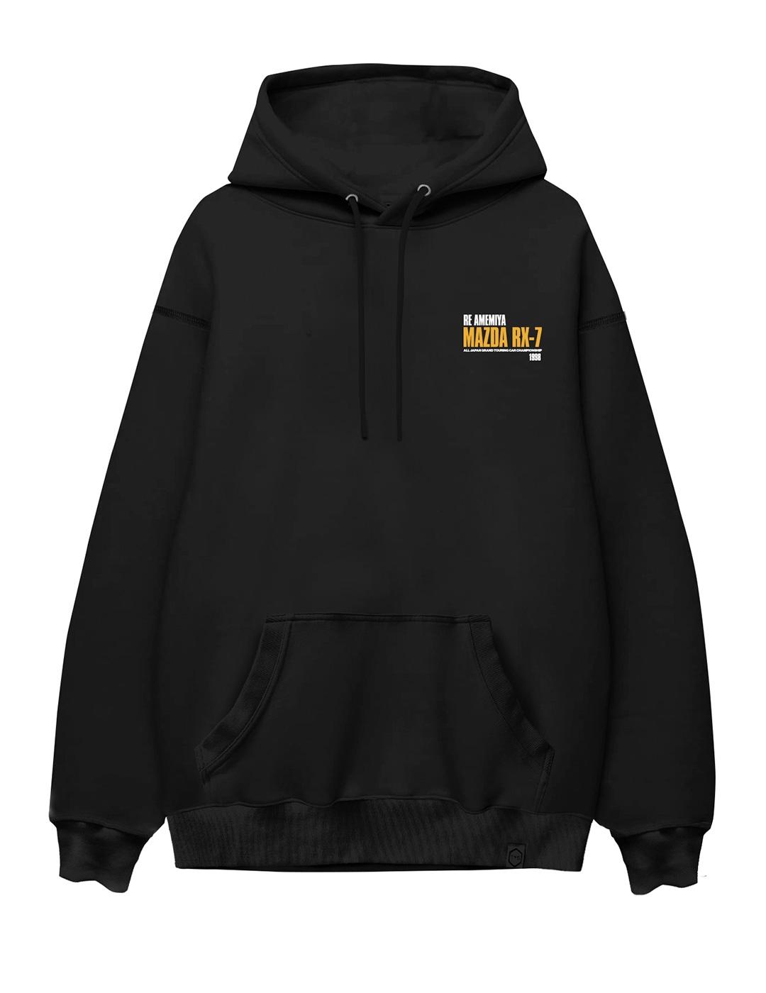 Sudadera A.M.E.N MAZDA RX-7 negro hombre