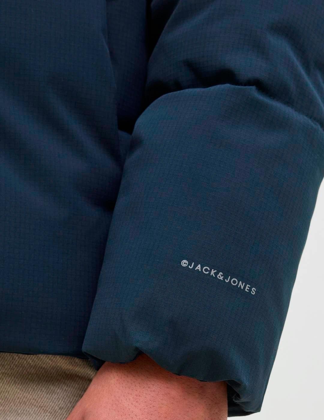 Chaqueta Jack & Jones GLOBAL PUFFER marino con capucha