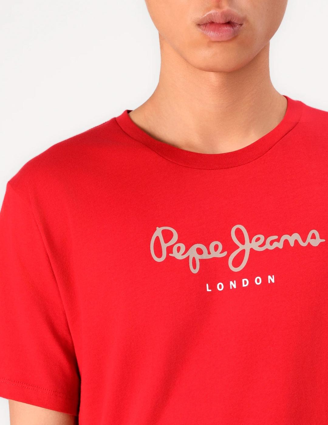 Camiseta Pepe Jeans EGGO roja para hombre