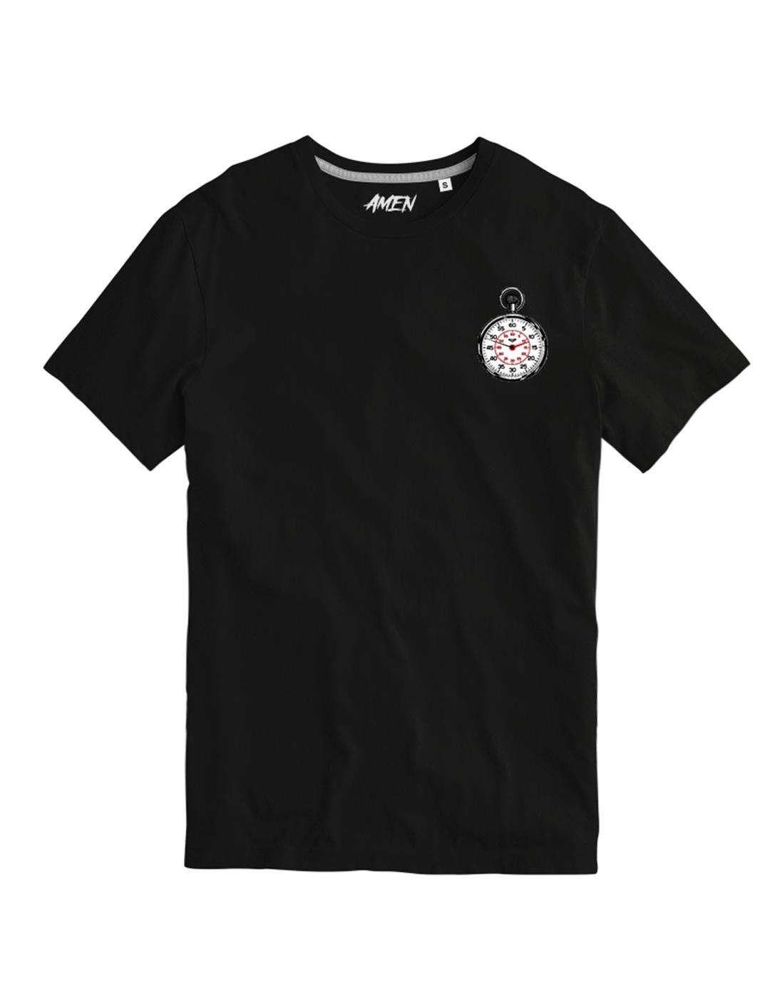 Camiseta A.M.E.N CRONOMETRO negro hombre