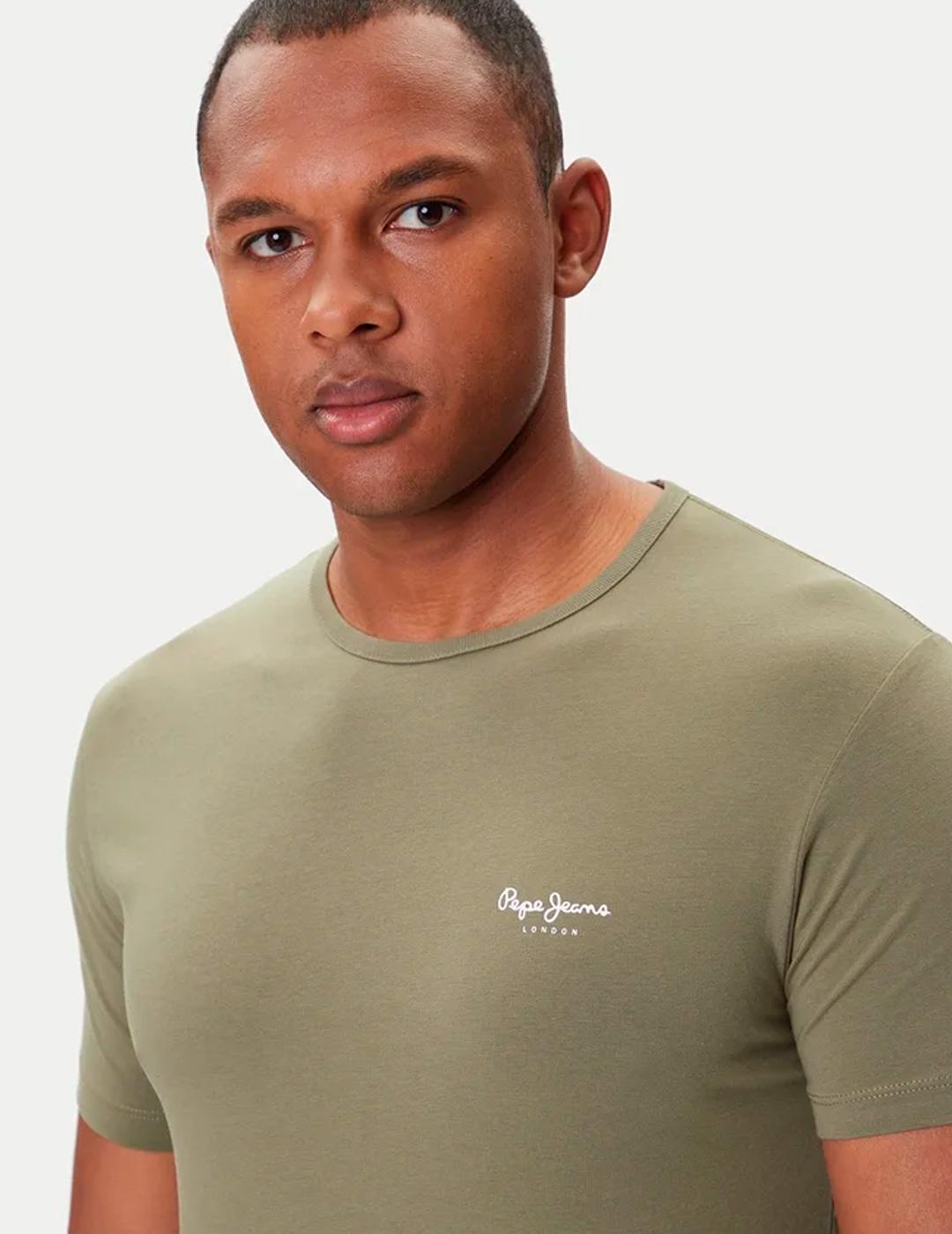 Camiseta Pepe Jeans ORIGINAL BASIC 3N verde para hombre
