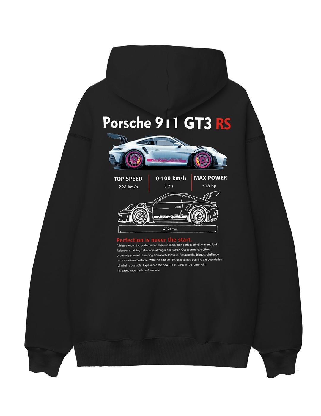 Sudadera A.M.E.N 911 GT3 RS negro para hombre con capucha