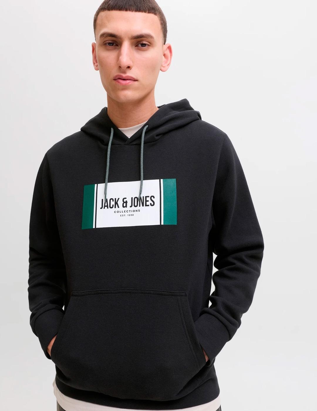 Sudadera Jack & Jones HAYATO negro para hombre