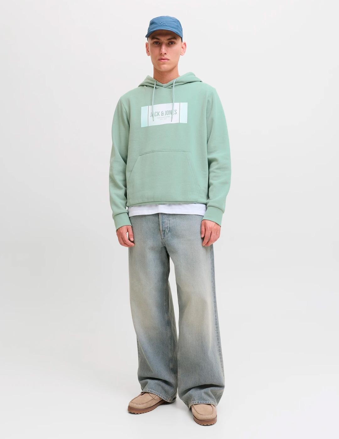 Sudadera Jack & Jones HAYATO verde para hombre