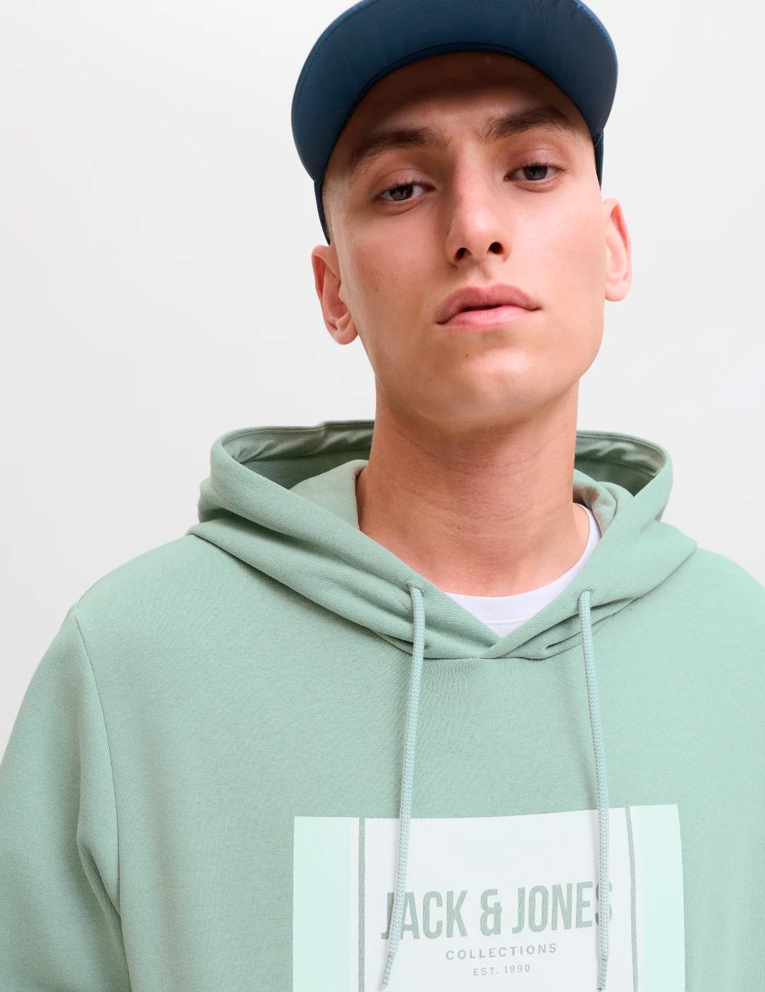 Sudadera Jack & Jones HAYATO verde para hombre