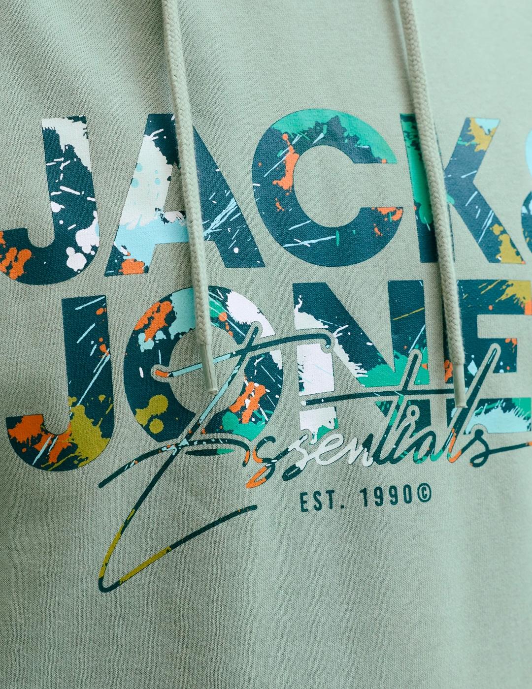 Sudadera Jack & Jones GEPLAS verde para hombre