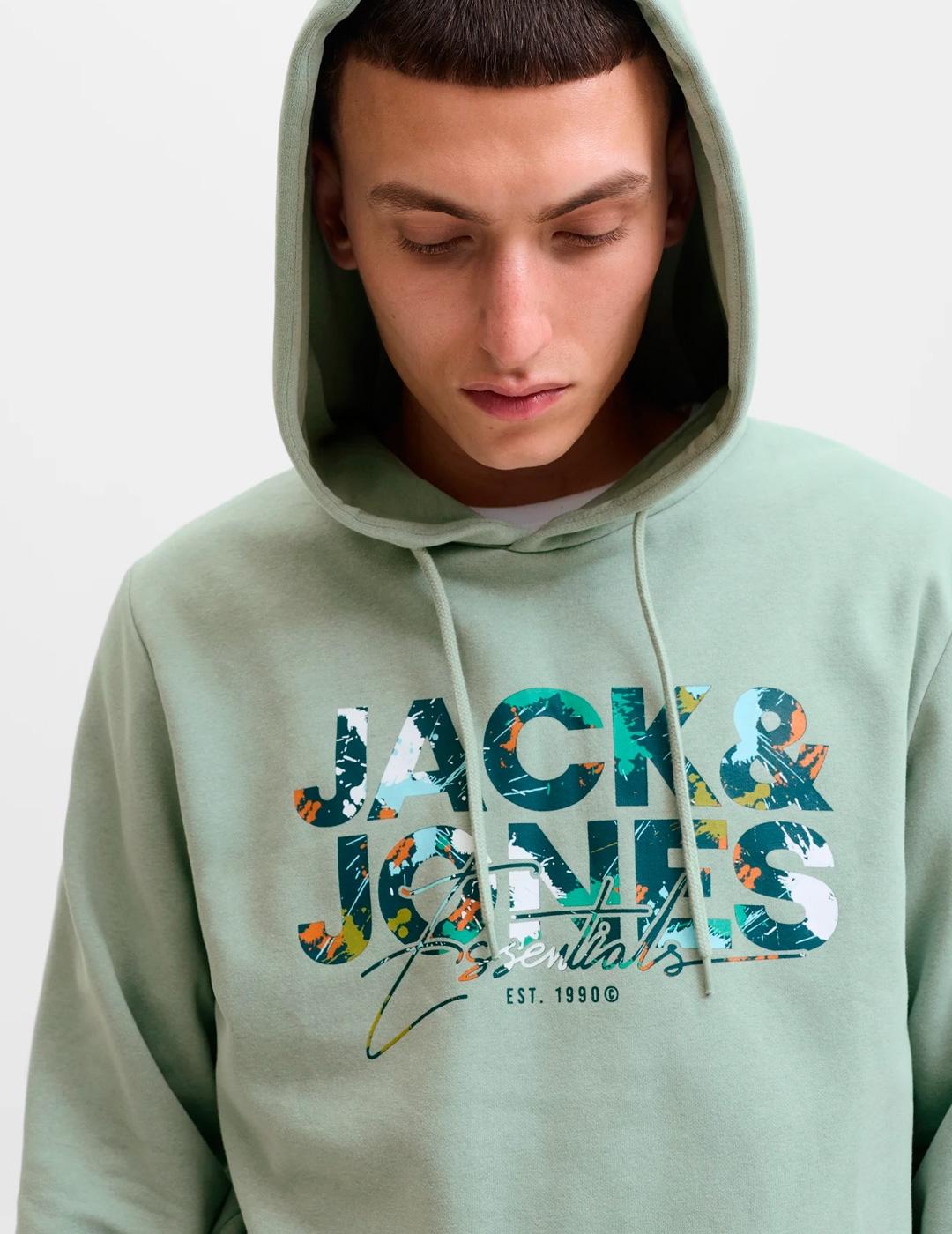 Sudadera Jack & Jones GEPLAS verde para hombre