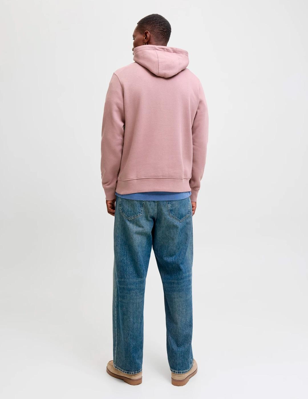 Sudadera Jack & Jones LOYAL rosa para hombre