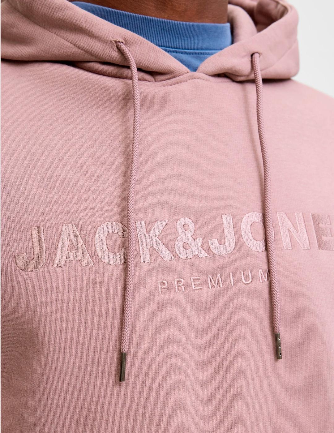 Sudadera Jack & Jones LOYAL rosa para hombre