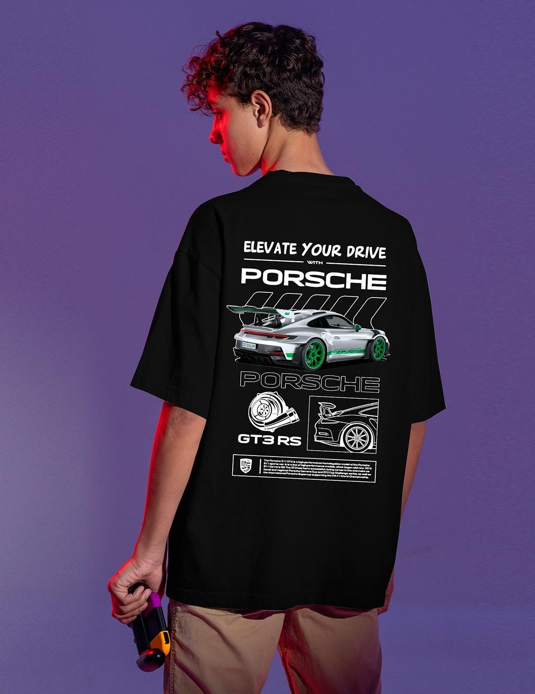 Camiseta A.M.E.N GT3 RS negro oversize para hombre