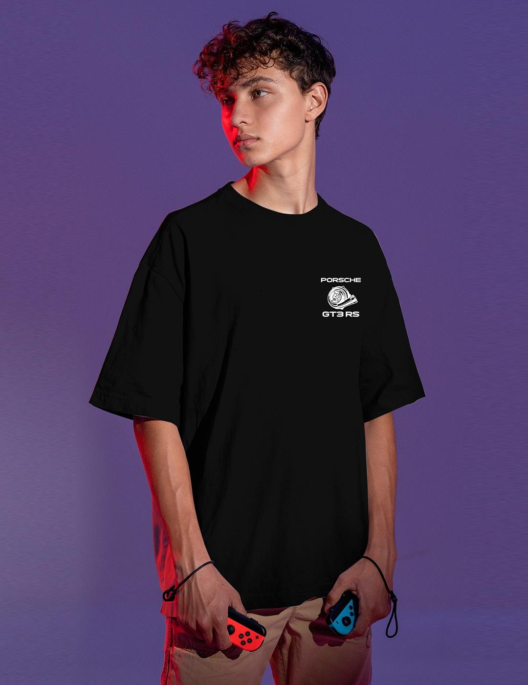 Camiseta A.M.E.N GT3 RS negro oversize para hombre