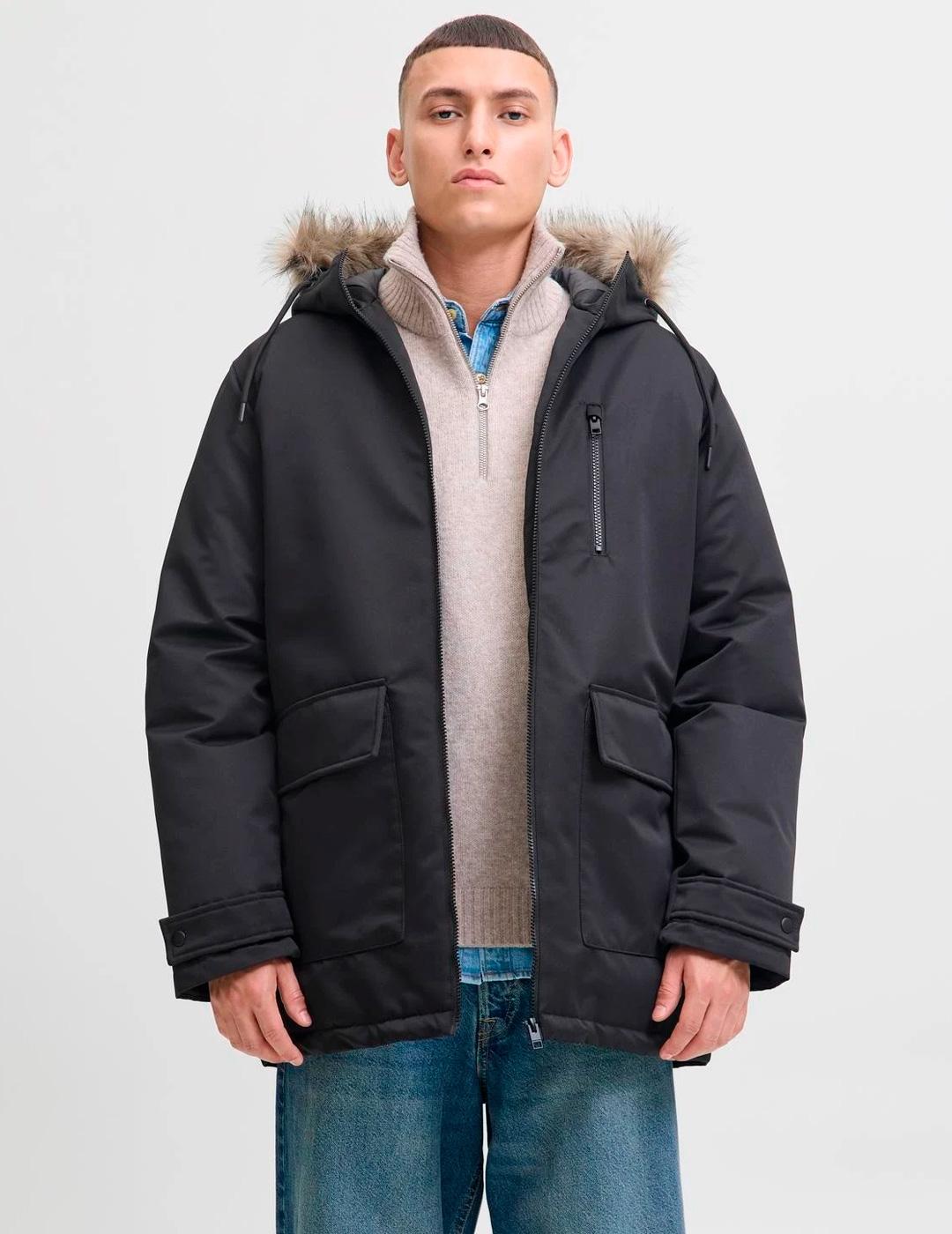 Abrigo Jack & Jones CHARLIE negro para hombre