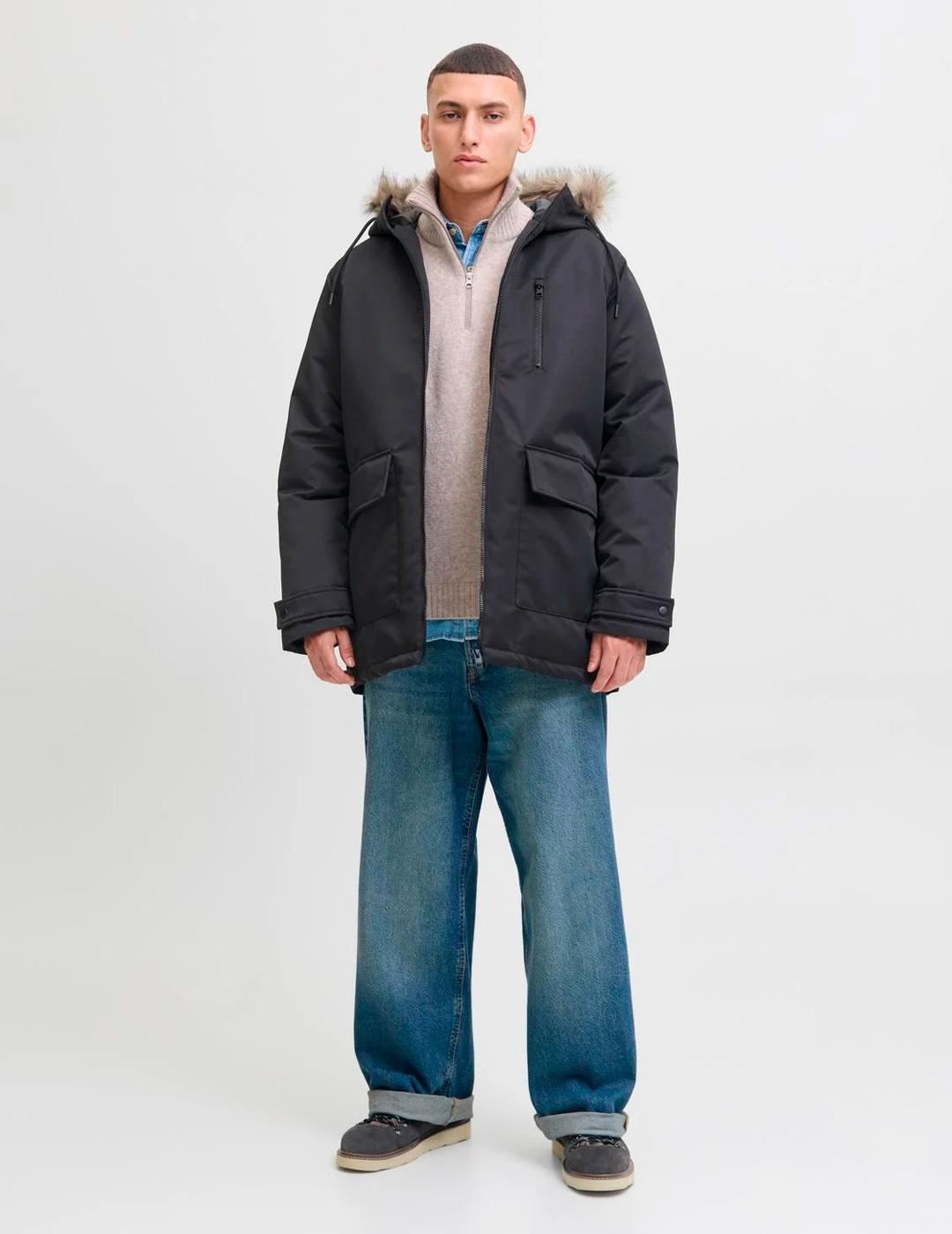 Abrigo Jack & Jones CHARLIE negro para hombre