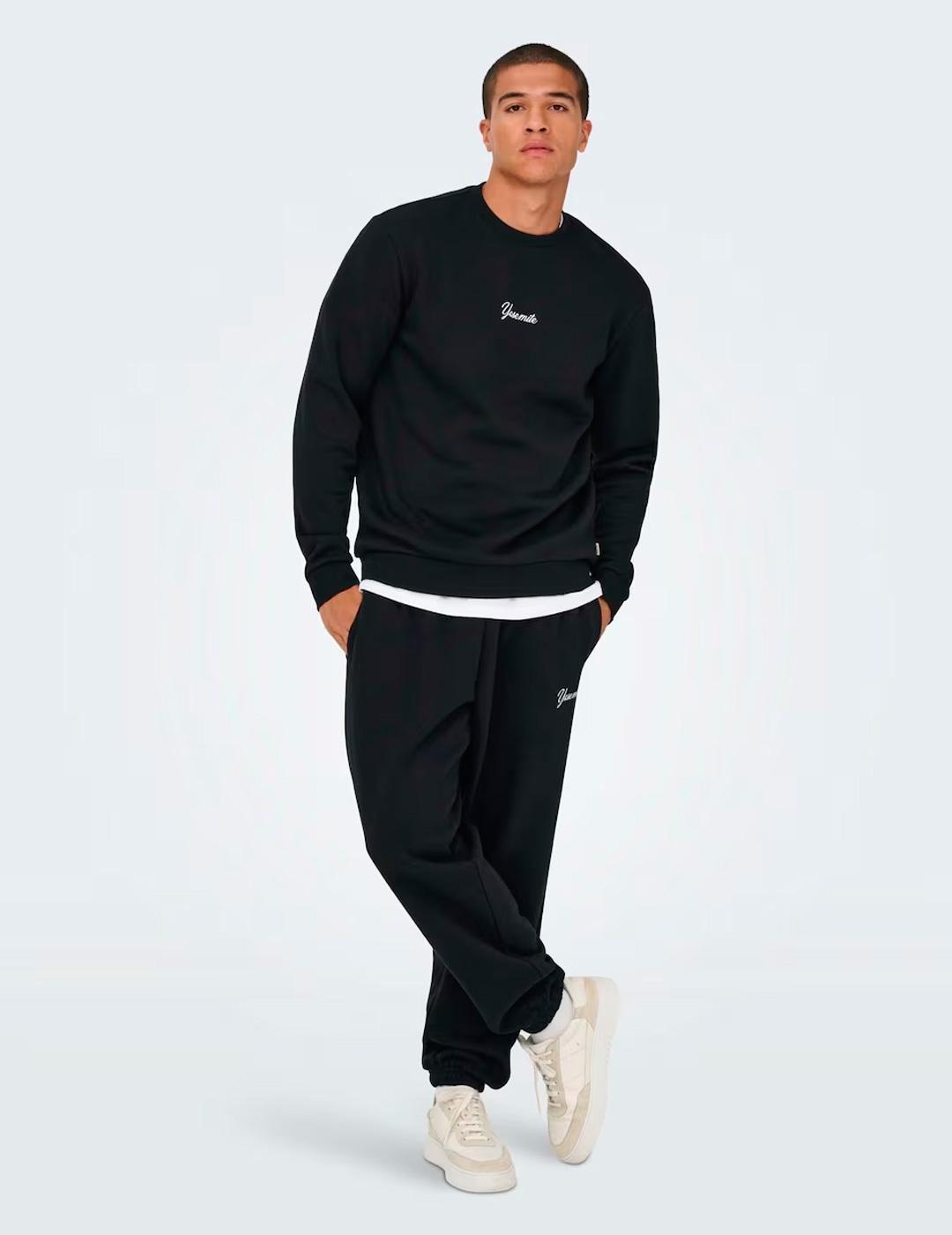 Sudadera Only & Sons CERES negro para hombre