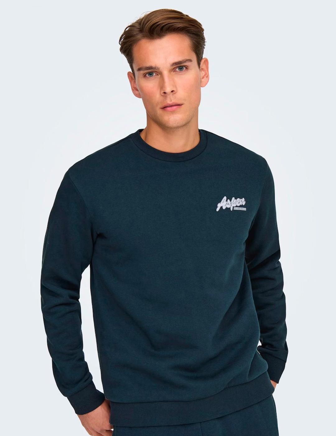 Sudadera Only & Sons CERES marino hombre
