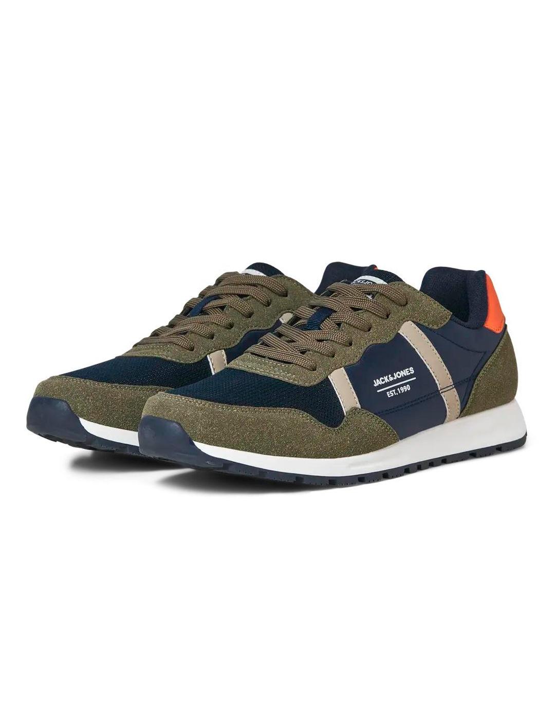 Zapatilla Jack & Jones HARROW verde oliva para hombre