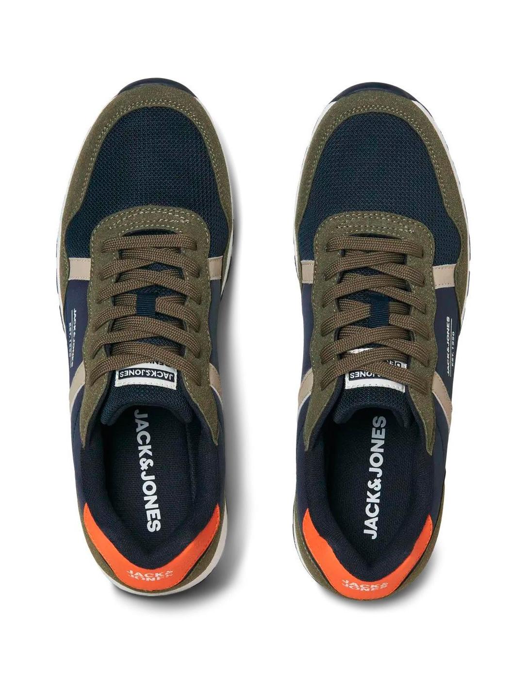 Zapatilla Jack & Jones HARROW verde oliva para hombre