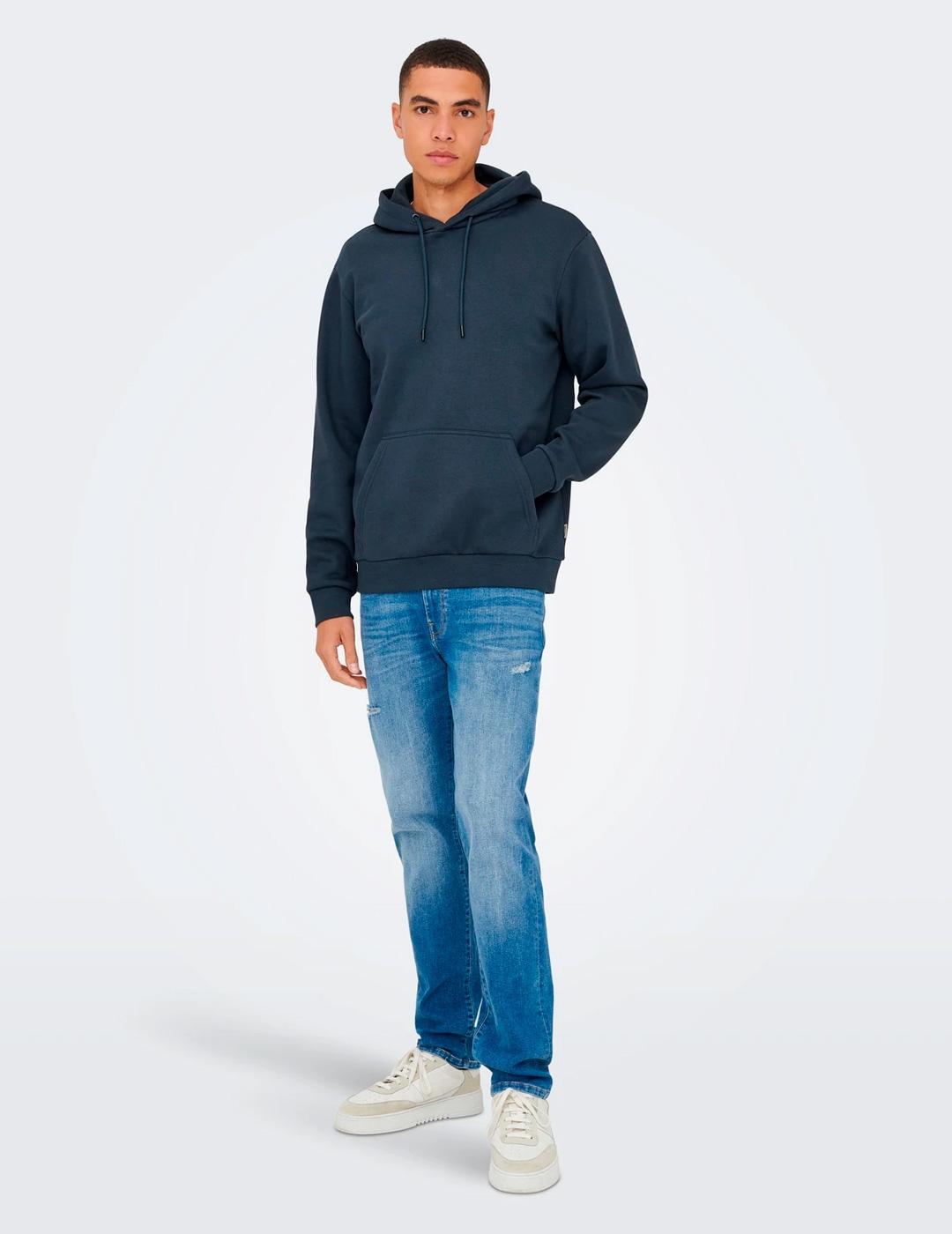 Sudadera Only & Sons CERES azul para hombre