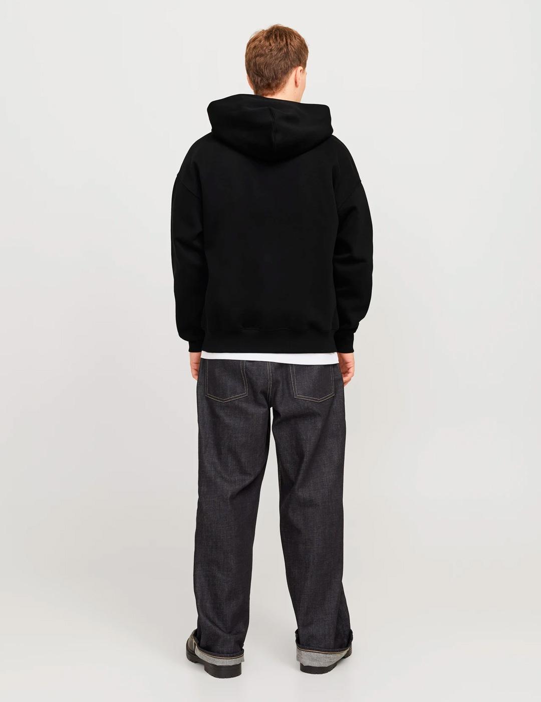 Sudadera con cremallera Jack & Jones URBAN negro para hombre