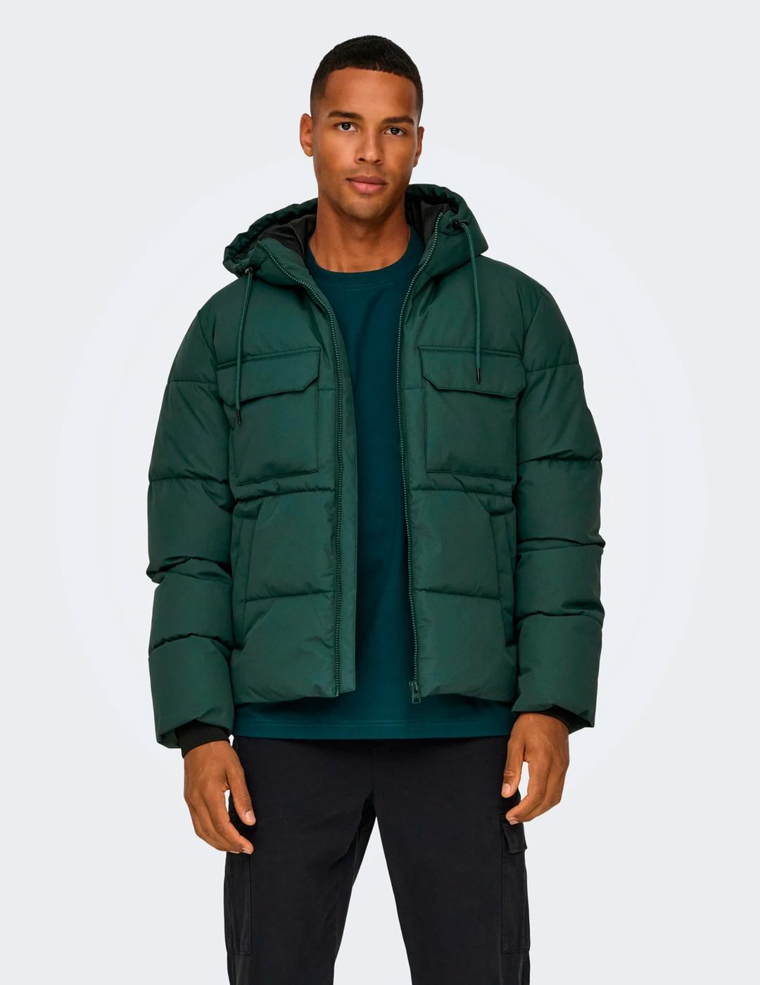 Chaqueta Only & Sons ELIJAH verde para hombre