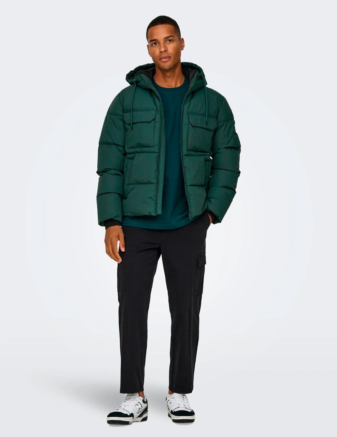 Chaqueta Only & Sons ELIJAH verde para hombre