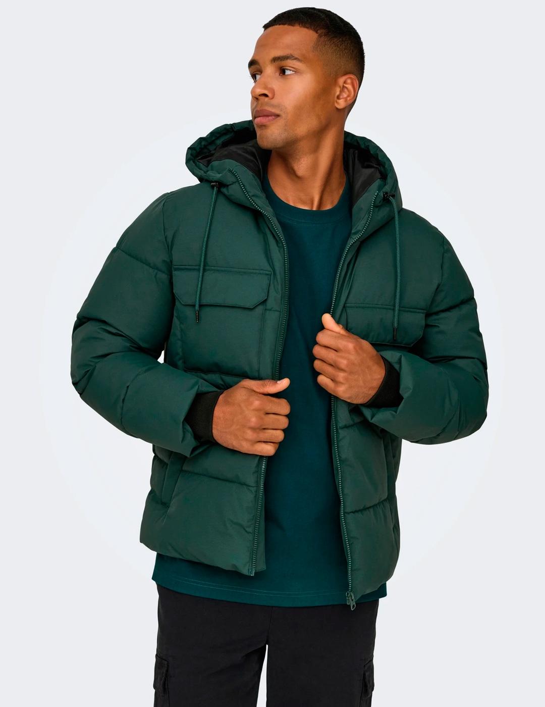 Chaqueta Only & Sons ELIJAH verde para hombre