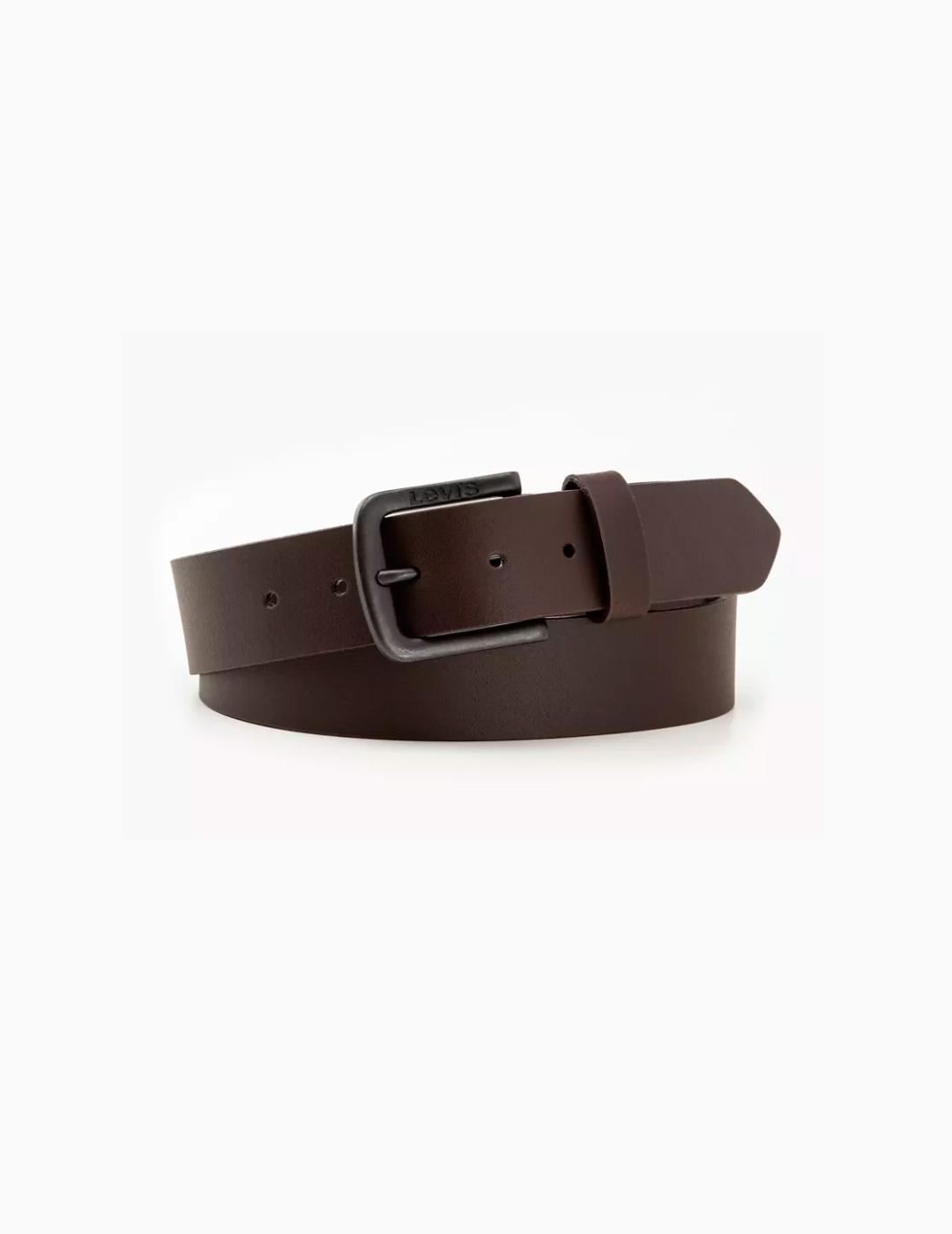 Cinturón Levi´s® SEINE marrón hebilla negra para hombre