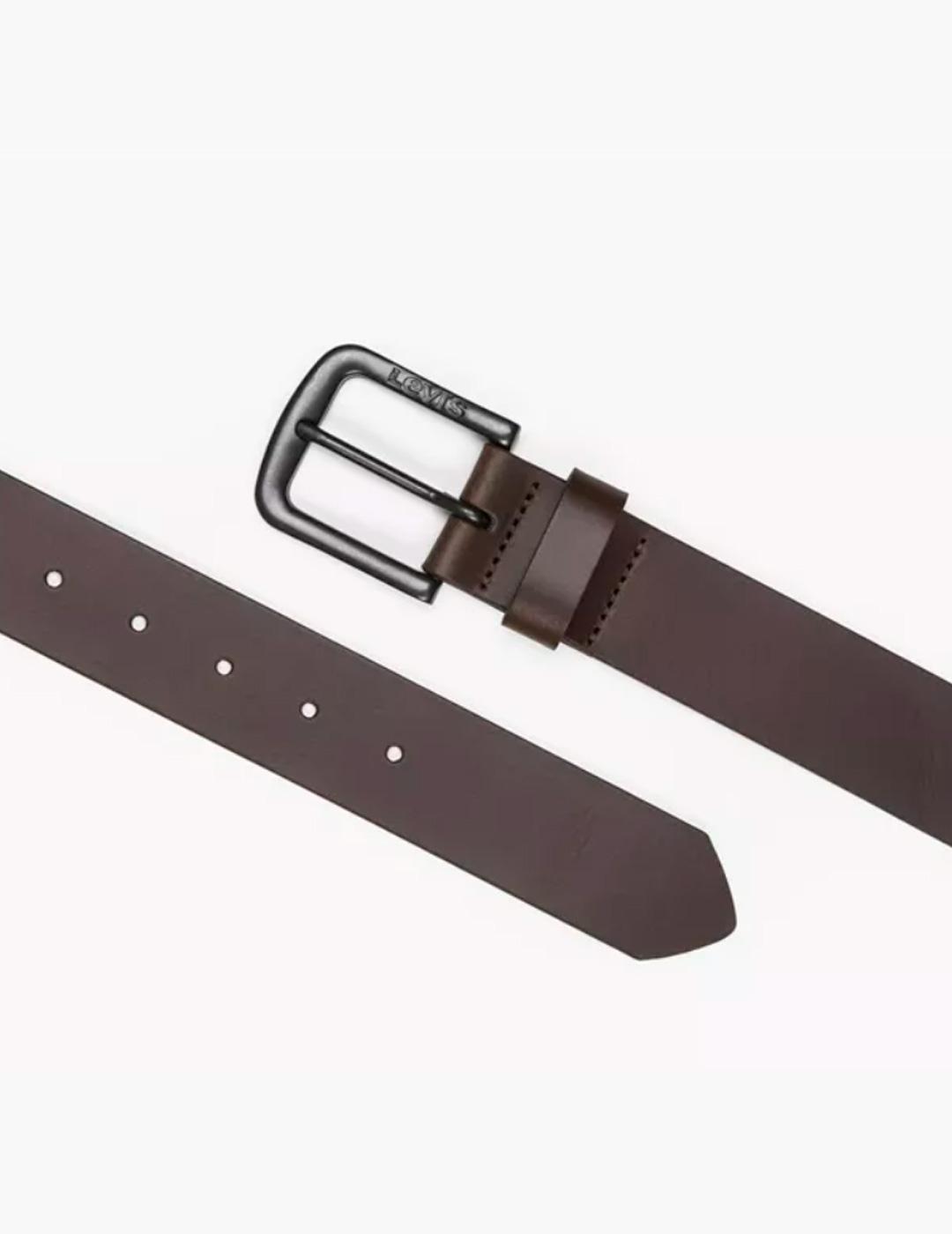 Cinturón Levi´s® SEINE marrón hebilla negra para hombre