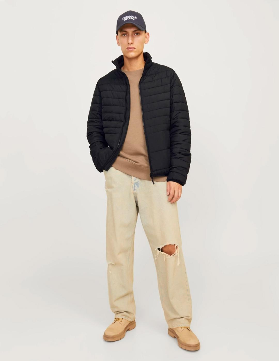 Chaqueta Jack & Jones STATE PUFFER negra para hombre